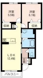 カサ ベラーノI【1階】の間取り