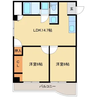 アーバンコート庄内弐番館【2階】の間取り