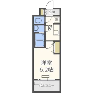 プレサンス上町台夕陽丘【1階】の間取り