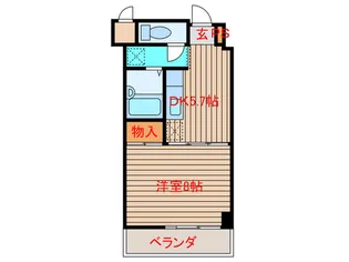 YSKコーポ卸町【8階】の間取り