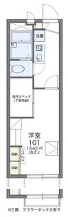 レオパレスソレーユII(41220)【2階】の間取り