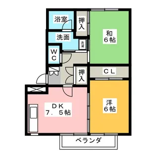 サニーコート B【2階】の間取り