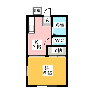 オークサイド北村【1階】の間取り