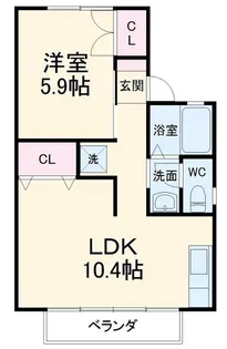 ラ・メール鴻巣【2階】の間取り