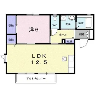 ヒルサイド【1階】の間取り