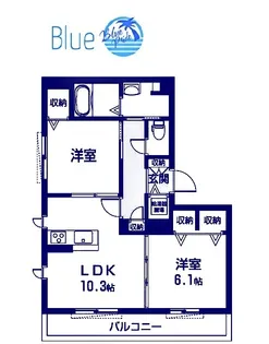 Surfers Mayfair I【3階】の間取り