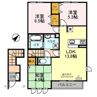 オリエンタル【2階】の間取り