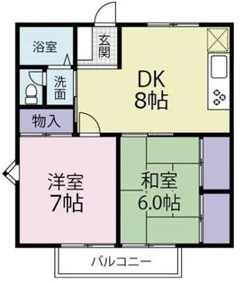 エクセレントサンハイツ2【1階】の間取り