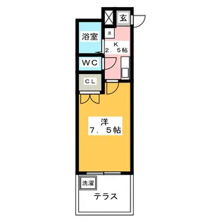 アラカワハイツ御器所【1階】の間取り
