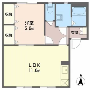 サンフローラ B【1階】の間取り