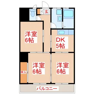 ファミリーコーポ福留【2階】の間取り