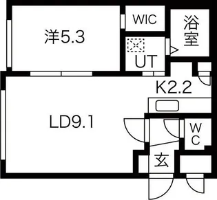 ディスティーノ【1階】の間取り