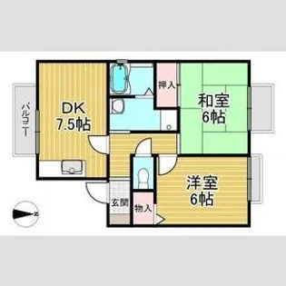 VINGTAINE津門II【1階】の間取り