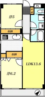 T-net リベラルシティハイツ【4階】の間取り