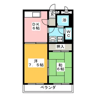 スカイハイツ【2階】の間取り