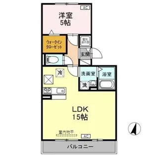 ロイヤルタウン松崎 B【1階】の間取り