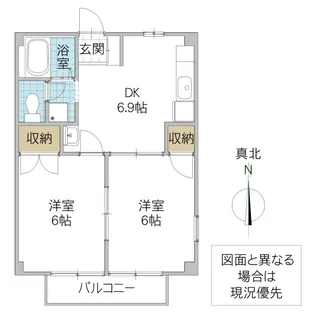 アクティブ B【1階】の間取り