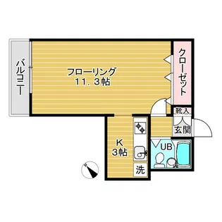 ロイヤルコンドミニアム堀田【3階】の間取り