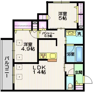 仮称 新石川1丁目メゾン東棟【2階】の間取り