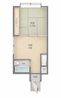 栄ロイヤルマンション【2階】の間取り