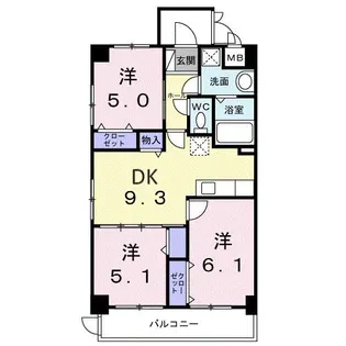 ソル・レヴァンテ【1階】の間取り