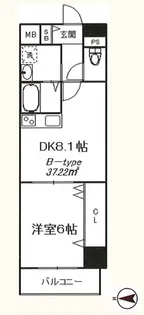 コルテ浅草寿【2階】の間取り