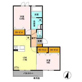 エスターテ【1階】の間取り