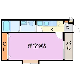 メゾンエクセル(ウエスト)【3階】の間取り