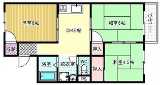 パープルハイツ【2階】の間取り