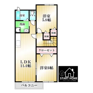 ルイ・メゾンKI【2階】の間取り