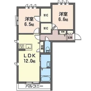 ポポロ参番館【2階】の間取り