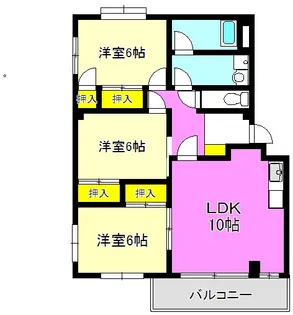 第2ロイヤルマンション【4階】の間取り