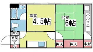 マンション白菊【3階】の間取り