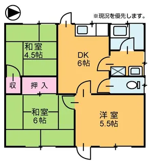 岡山県倉敷市玉島乙島【一戸建】の間取り