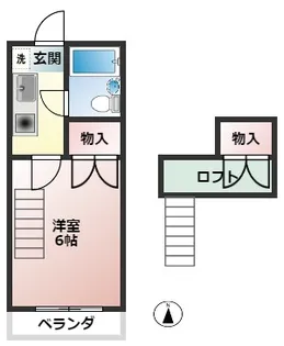 ミネコーポ【2階】の間取り