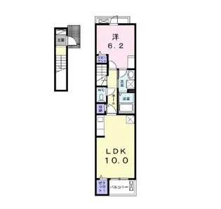 バレンティーノ46II【2階】の間取り