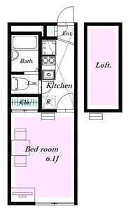 レオパレスJEミリオンハイム【2階】の間取り