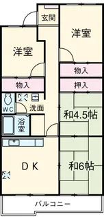 ピュアコート【6階】の間取り