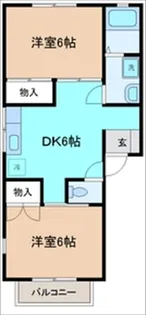 サウスガーデンハイツB棟【2階】の間取り