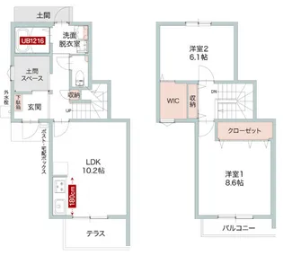 神奈川県横浜市都筑区北山田7【一戸建】の間取り