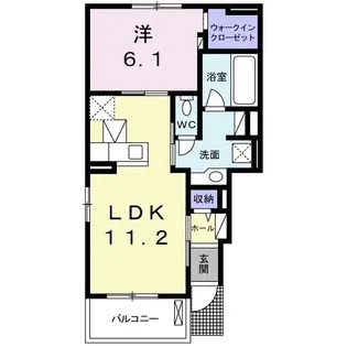 オアシス今津A【1階】の間取り