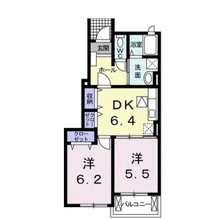 アルモニーB【1階】の間取り