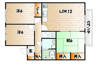 ニューセジュール緑ヶ丘 B棟【1階】の間取り