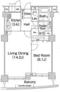 東京都千代田区二番町【マンション】の間取り
