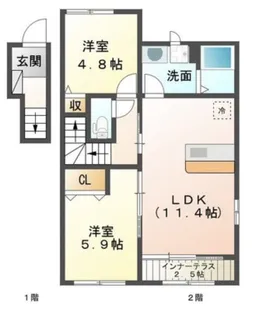 グランドコート【2階】の間取り