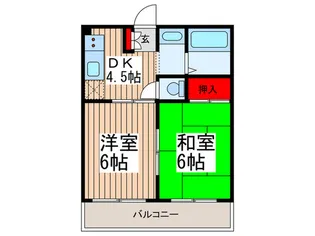 ホーリーグラウンドみずほ台【5階】の間取り