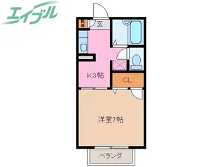 ヴィラクレソン【2階】の間取り