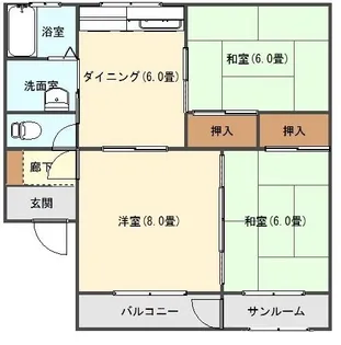 サンプラザ長苗代ID【2階】の間取り