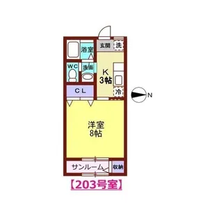 ワイズビーン【2階】の間取り
