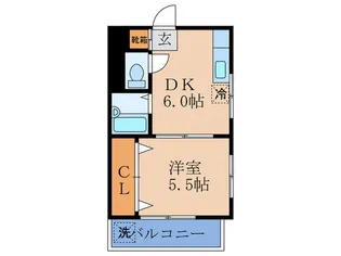 岡本ハイツ【1階】の間取り